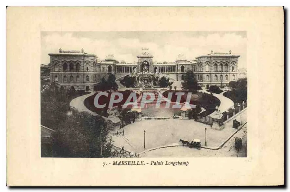 Marselha - Palácio Longchamp — Costa, Marselha - Frente