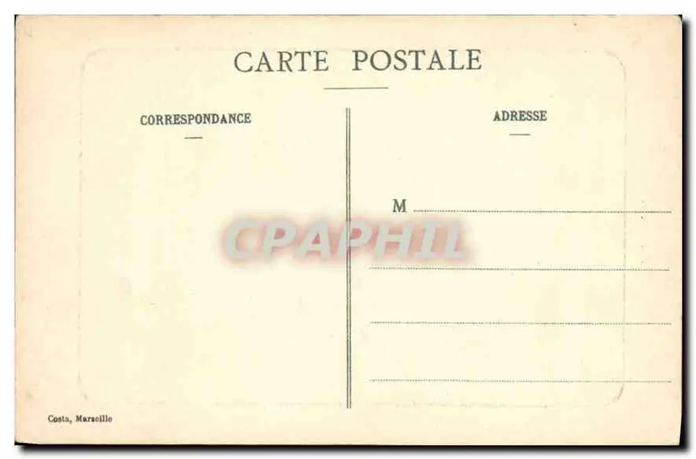 Marselha - Palácio Longchamp — Costa, Marselha - Verso