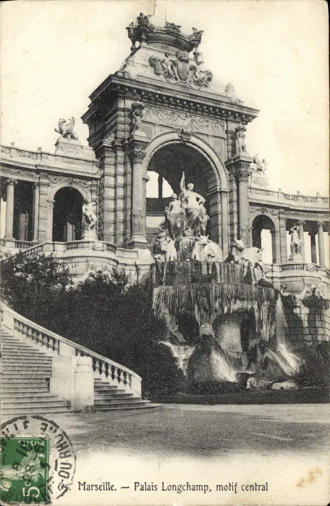 Marselha — Palácio Longchamp, motivo central - Frente