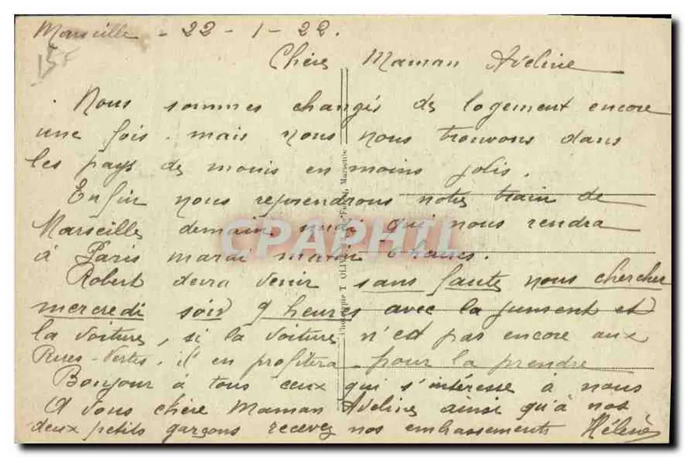 Marselha — A Catedral — Editor não visível, número de série não legível - Verso