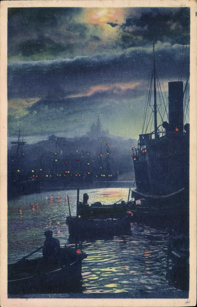 Porto de Marselha — noite — A.D.I.A. Nice, n° 1220 - Frente