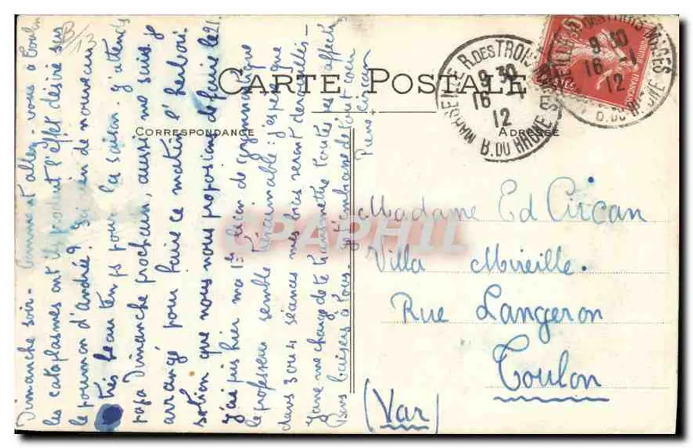 Marseille — Château Borely — L.M. - Verso