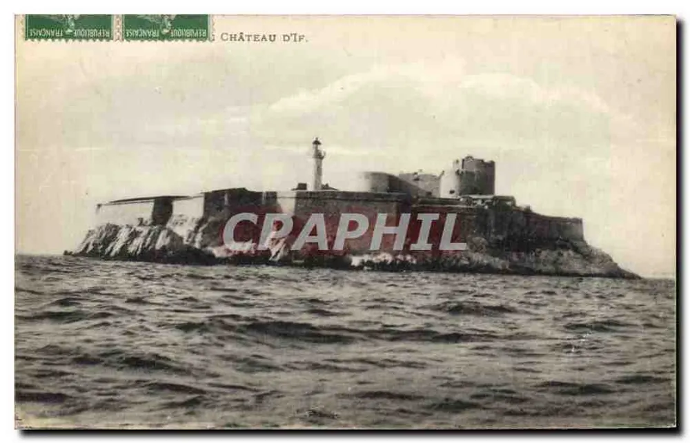Castelo de If — ilha fortificada com farol — editor desconhecido, número de série não visível - Frente