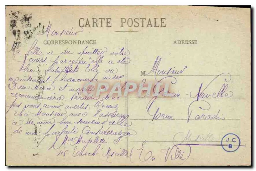 Marseille - Palast der Gerechtigkeit und Statue Berryer - EL. - Rückseite