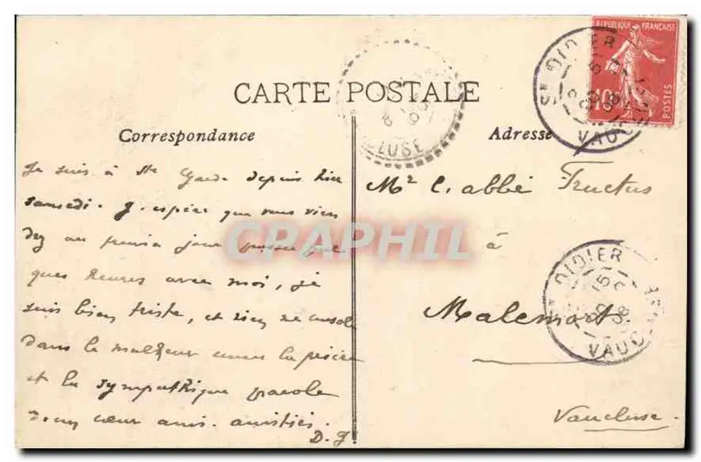 Marselha — O Castelo de If — ÉL. - Verso