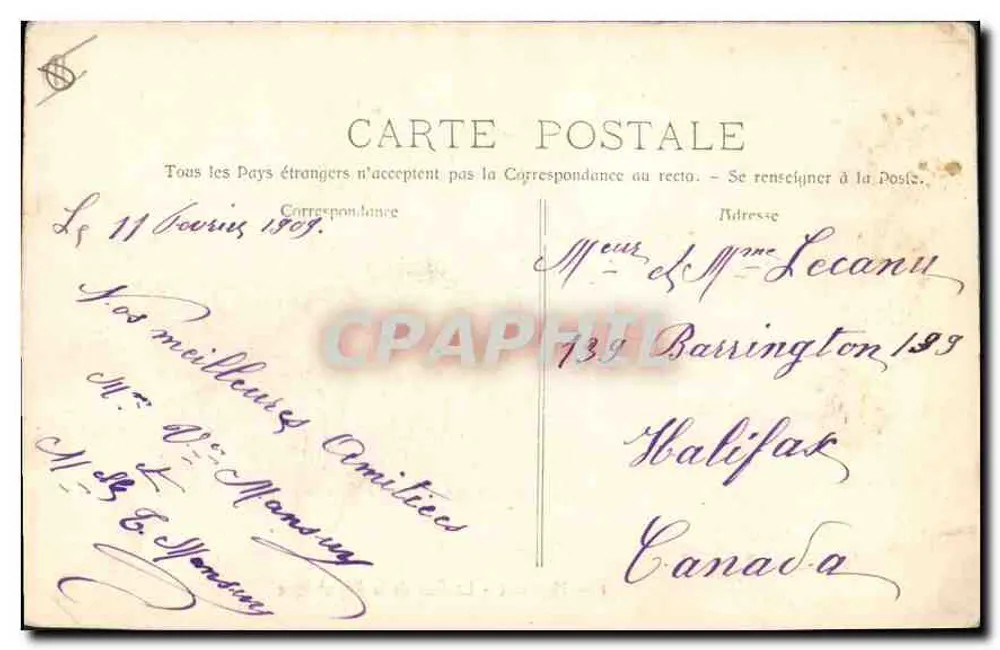 Marsiglia — La Rue de la République — Fototipia E. Labour, Marsiglia - Verso