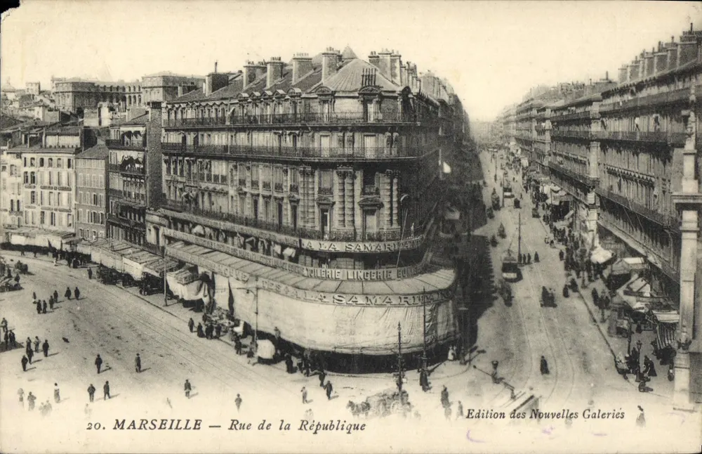 Marsiglia — Via della Repubblica — Edizione delle Nuove Gallerie - Recto