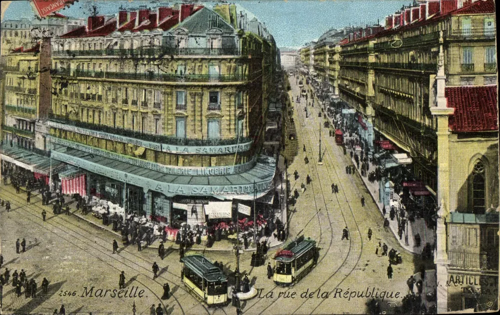 Marselha — A rua da República — editor A. J. TILLILL - Frente