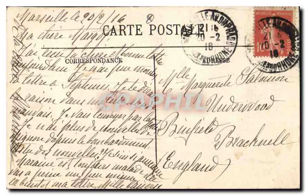 Marseille — A Rua da República — LL. — Sélecta, n°48 - Verso