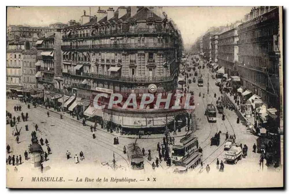 Marseille — A Rua da República — Graphil - Frente