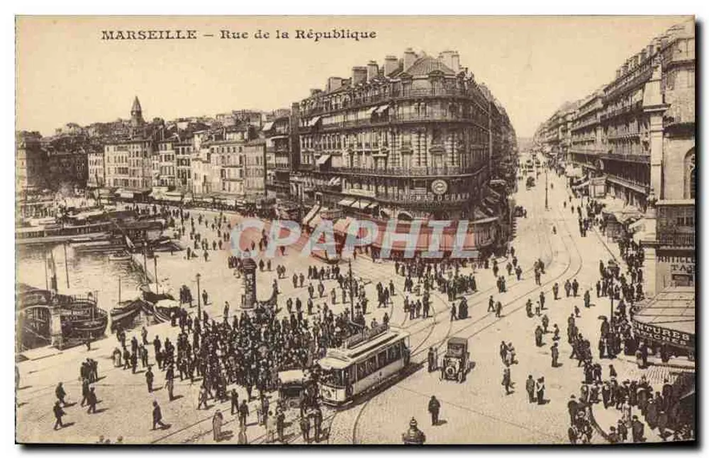 Marseille — Rua da República — Editor não identificado - Frente