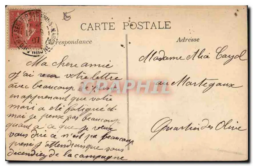 Marselha. Rue de la République — vista da Galeria Samaritaine — editor L.P.M. n°20 - Verso