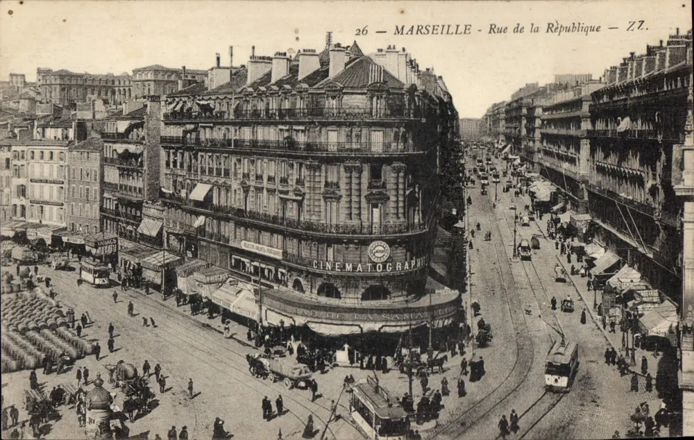 MARSEILLE - Rua da República — Cinématographie de la Santia — Z.Z. - Frente