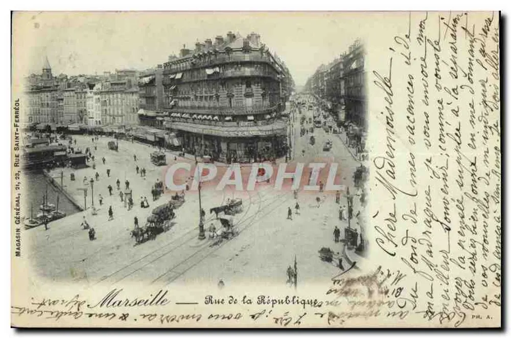 Marselha — Rue de la République — Magasin Général, 31, rue Saint-Ferréol - Frente