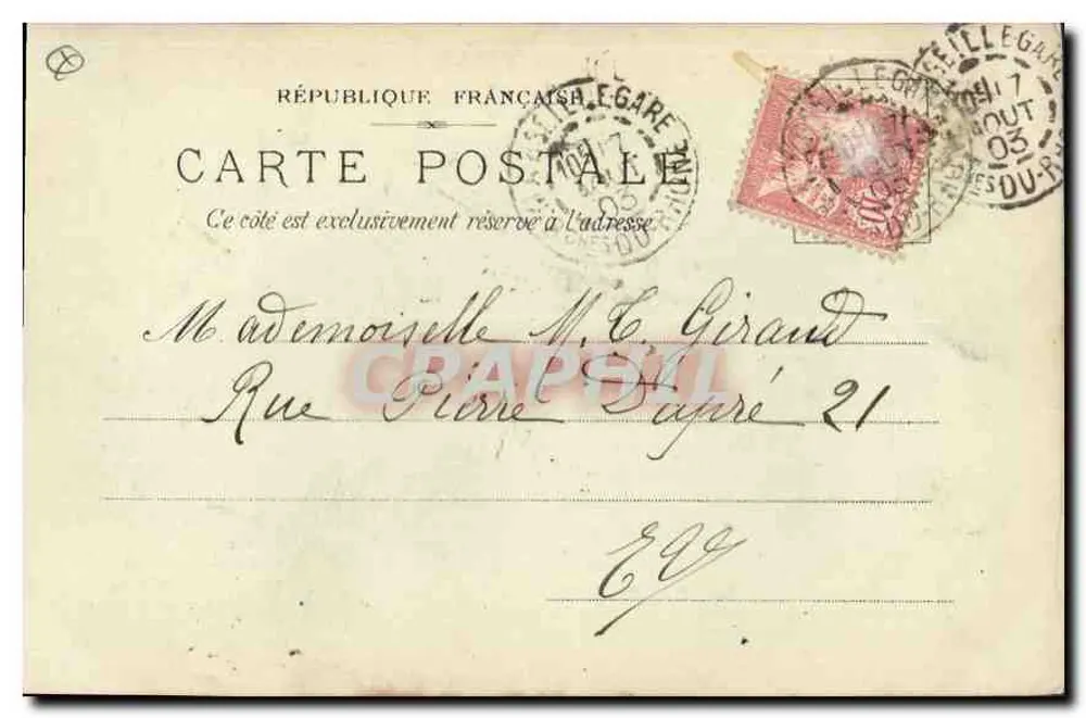 Marselha — Rue de la République — Magasin Général, 31, rue Saint-Ferréol - Verso
