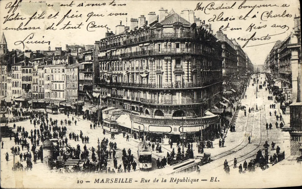 Marseille — Rue de la République — Editora L. B. (n°20) - Frente