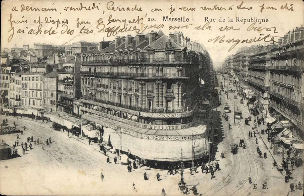 Marselha — Rua da República — Editor E.E. - Frente