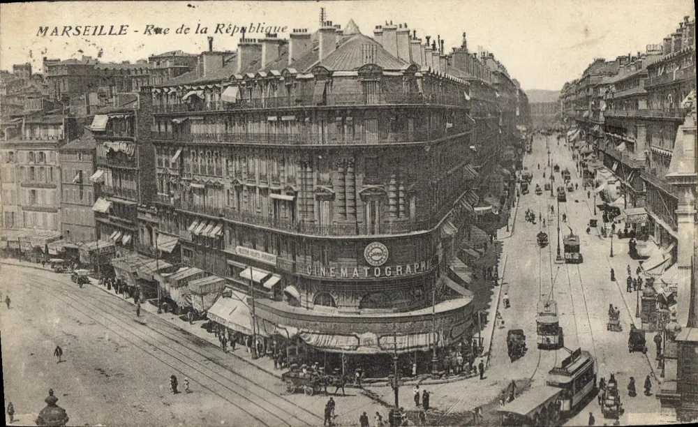 MARSEILLE - Rue de la République — Cinématograph, editor Magasin Général - Frente