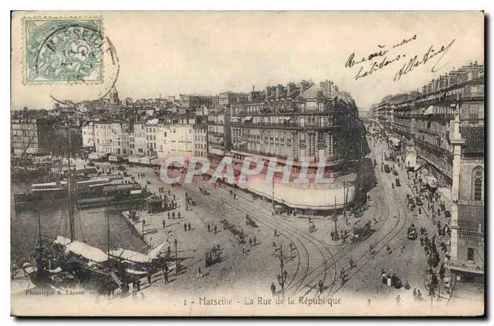 Marseille - A Rue de la République — Fototipia E. Lacour — n°1 - Frente