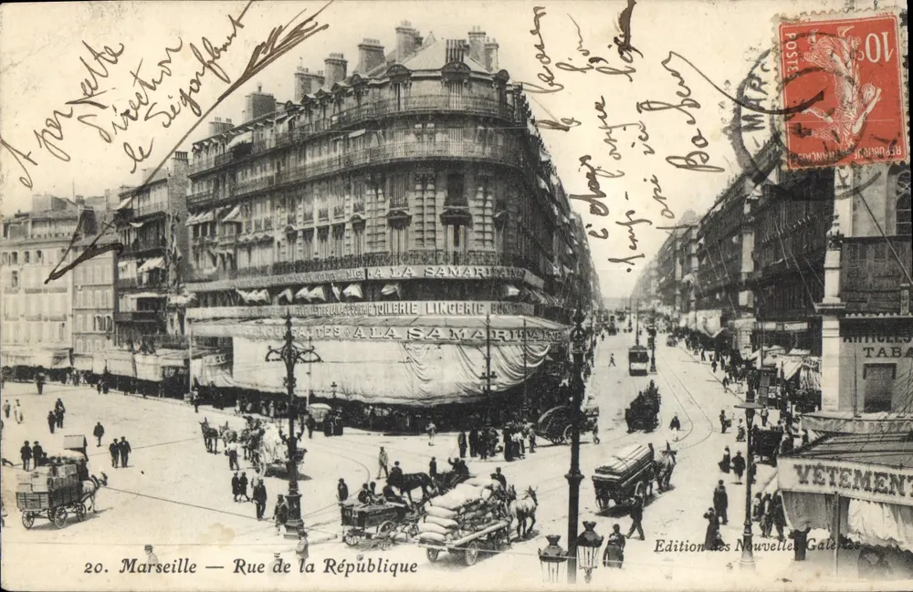 Marselha — Rue de la République — Edição das Nouvelles Galeries - Frente