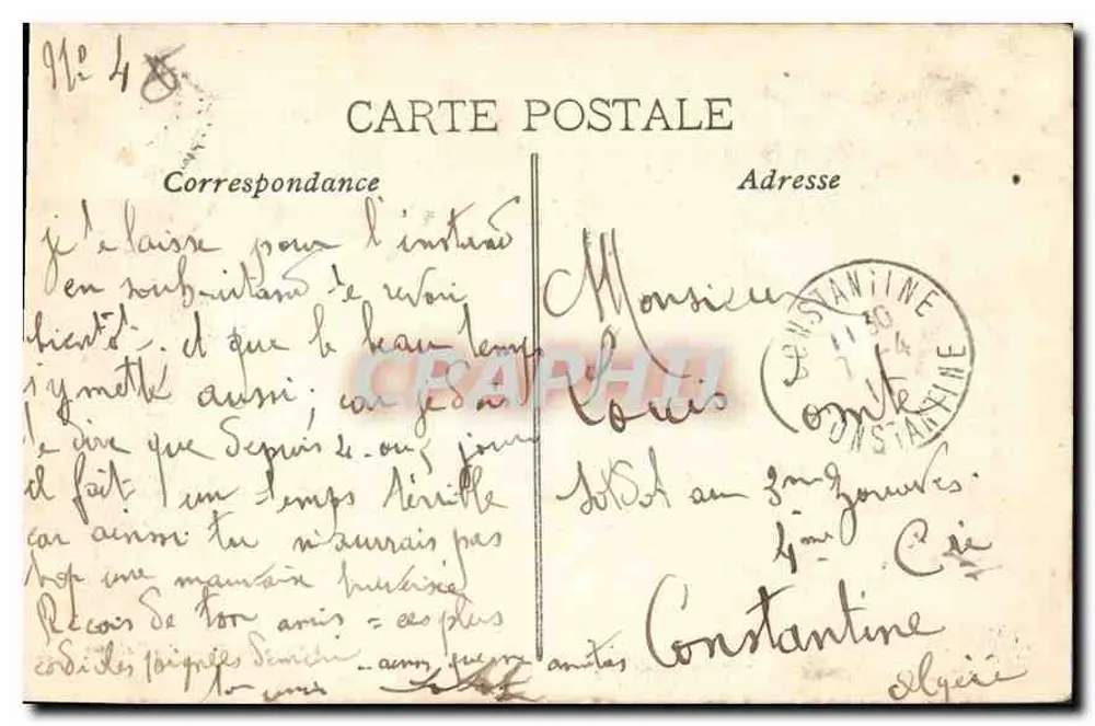 Marselha — Rue de la République — Edição das Nouvelles Galeries - Verso