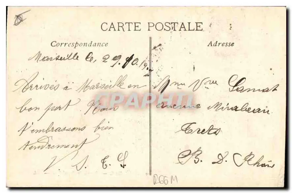 Marselha — Rua da República — EL. - Verso