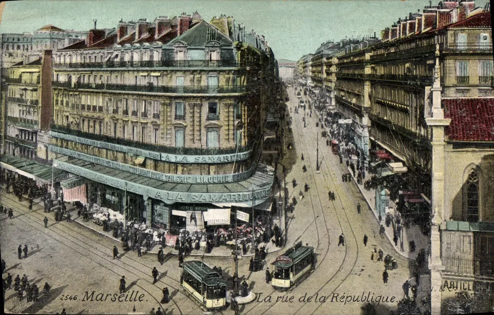 Marselha — A rue de la République — A. Aroua & Photo, n° 2546 - Frente