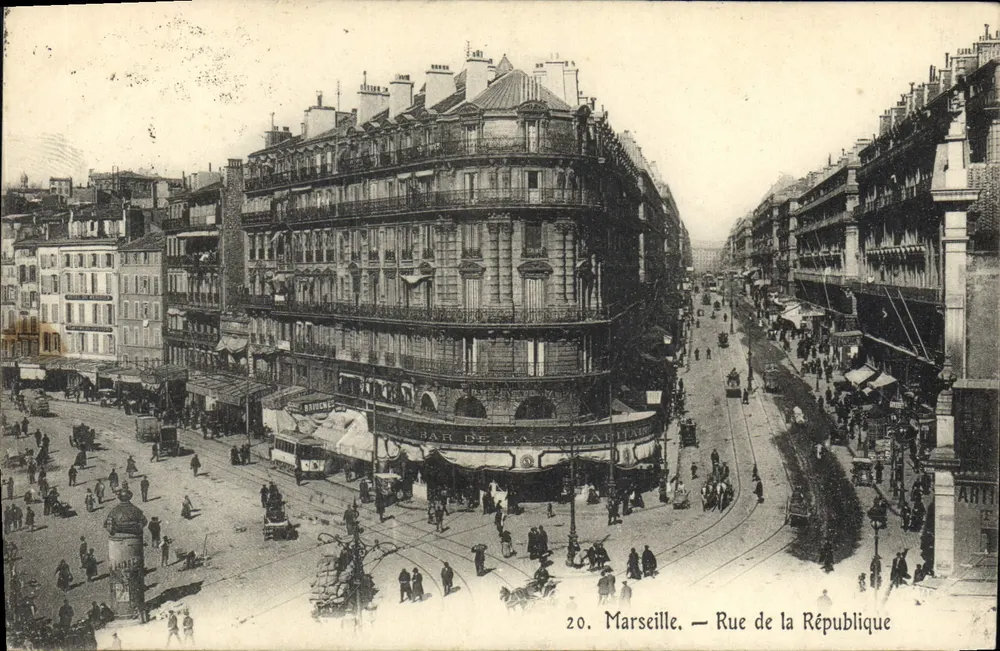 Marselha — Rue de la République — Editor ARNÉ, n°20 - Frente