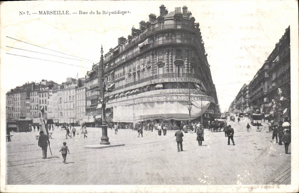 Marseille — Rue de la République — Editor C. Marlière, n°7 - Frente