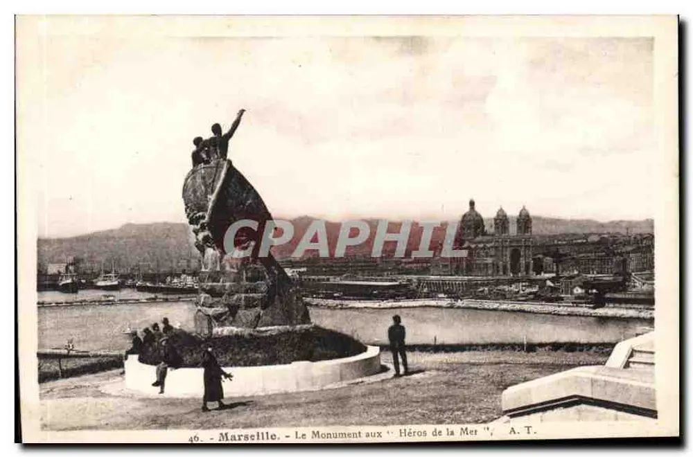 Marseille — Denkmal für die 'Helden des Meeres' — A.T. n°46 - Vorderseite