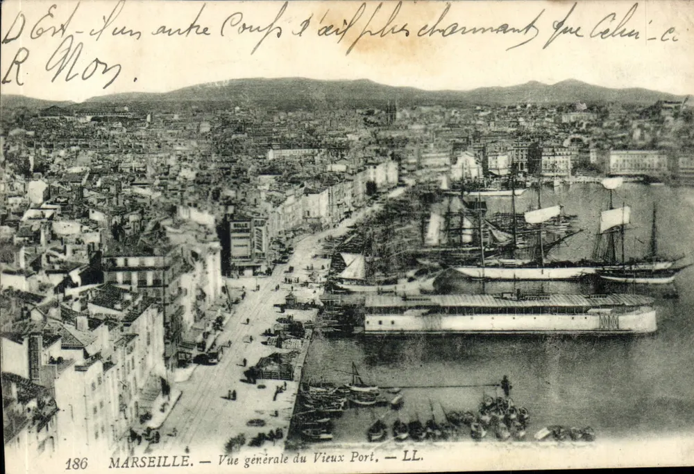 Marseille — Allgemeiner Blick auf den Vieux Port — LL. n° 186 - Vorderseite