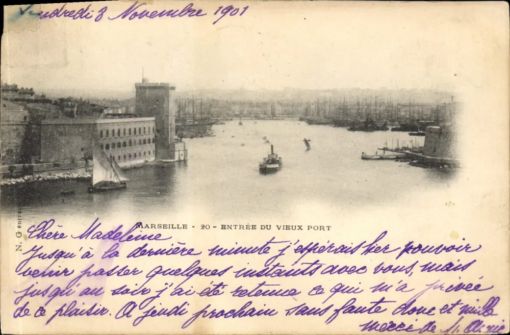 Marseille — Entrée du Vieux Port — N.G. Éditeur - Vorderseite