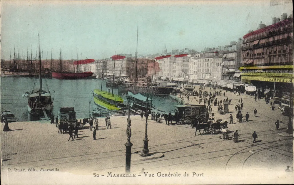 Marseille — Allgemeiner Blick auf den Hafen — P. Ruat, Verlag, Marseille, Nr. 50 - Vorderseite