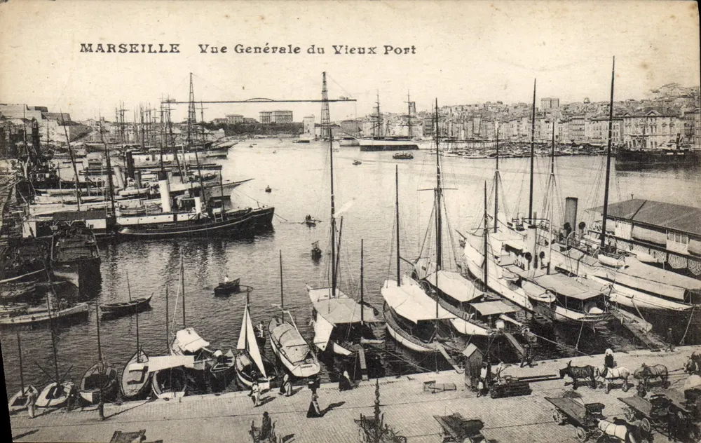 Marseille — Allgemeiner Blick auf den Vieux Port — unbekannter Verleger - Vorderseite