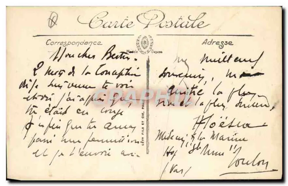 Marseille — Pôr do sol em direção ao Farol — LL. n° 198 - Verso