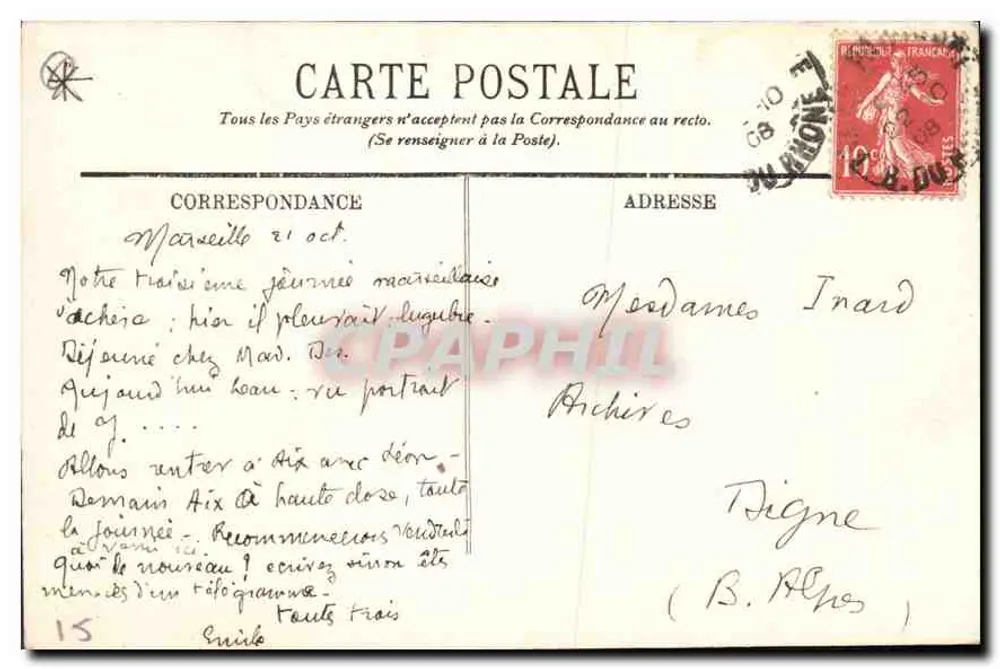 Marseille — Der alte Hafen — LL. n°102 - Rückseite