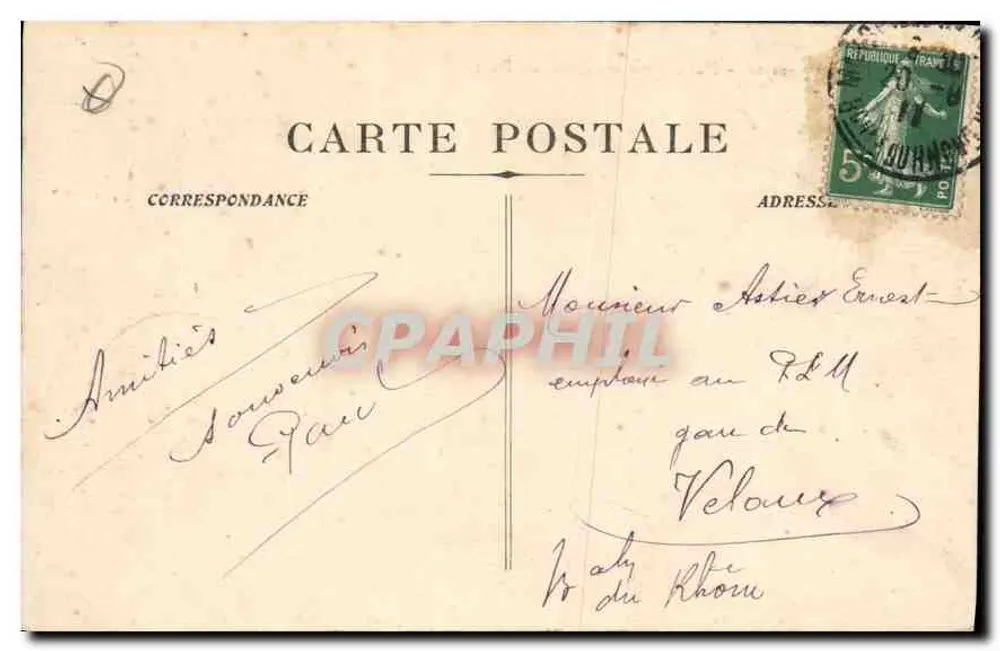 Marseille - Panoramablick vom Hafenquai — Verlag Vellaux, Nr. 94 - Rückseite