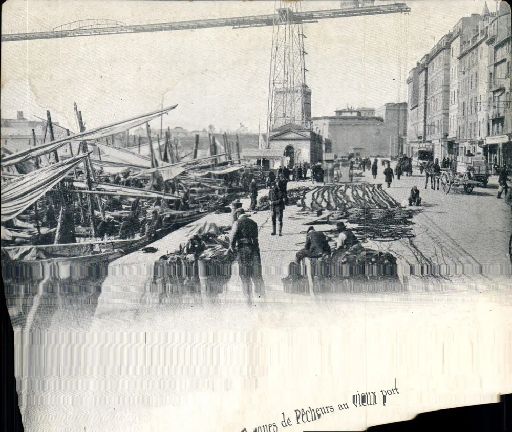 Fischer am alten Hafen — Alten Hafen — Ansichtskarte - Vorderseite