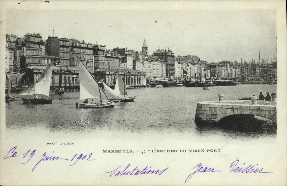 Marseille - Der Eingang zum Alten Hafen — Phot Lacour, Nr. 54 - Vorderseite
