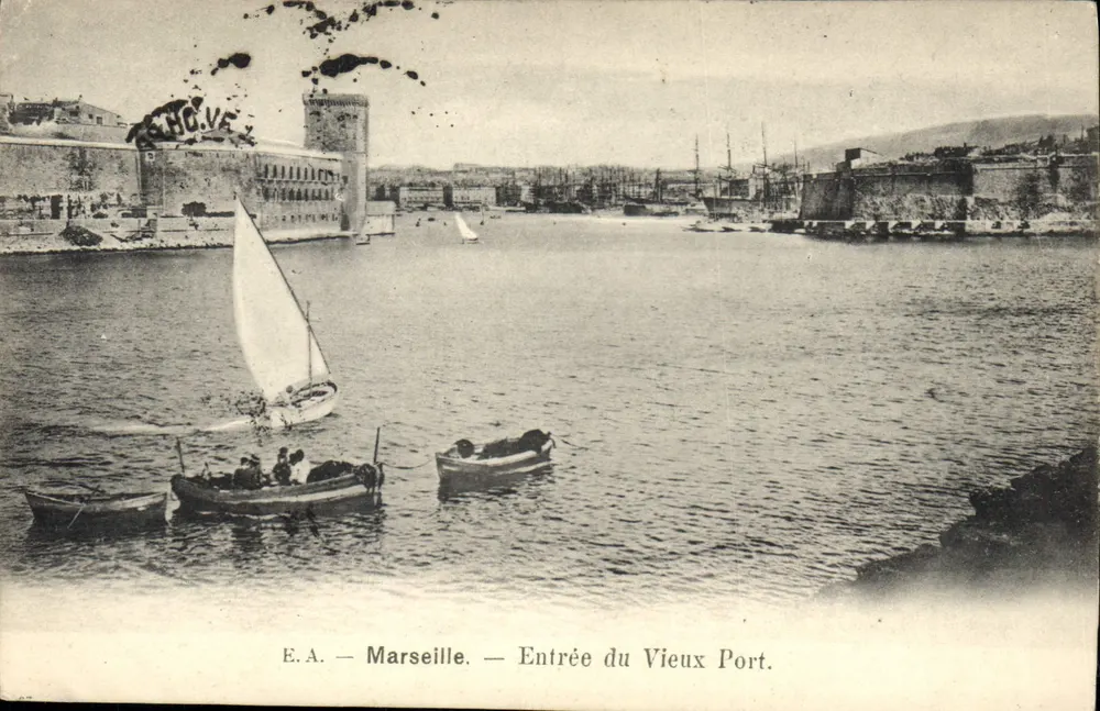 Marseille — Eingang zum Vieux Port — E.A. Marseille - Vorderseite