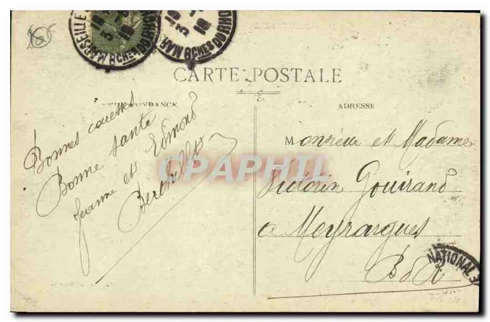 MARSEILLE — Der alte Hafen — Imp. Barré, Marseille - Rückseite