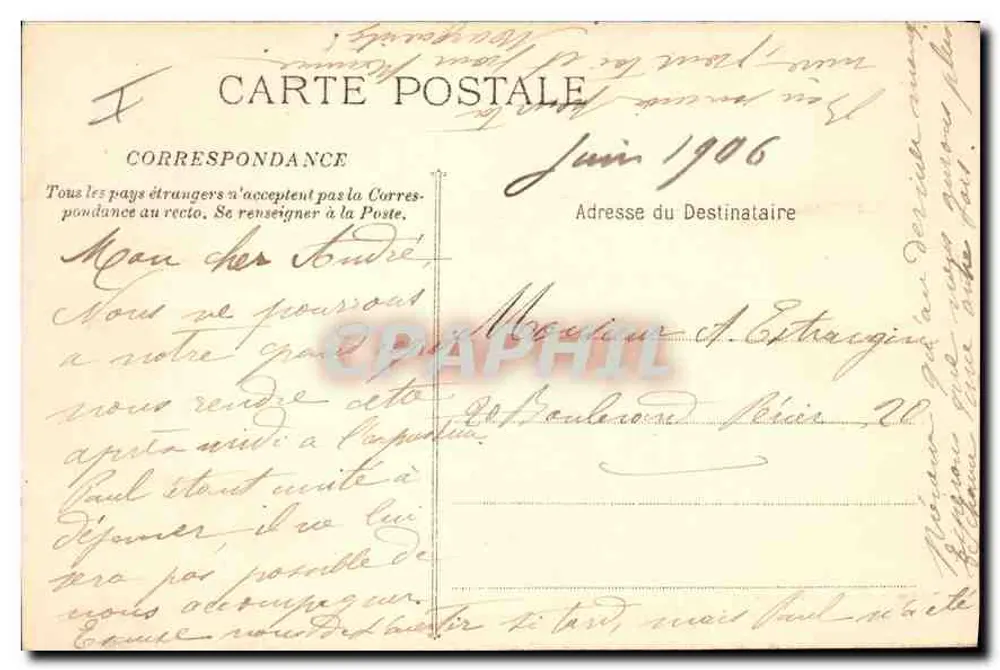 Marseille — Ausgang des Alten Hafens — Phototyp. E. Lacour — n° 1054 - Rückseite