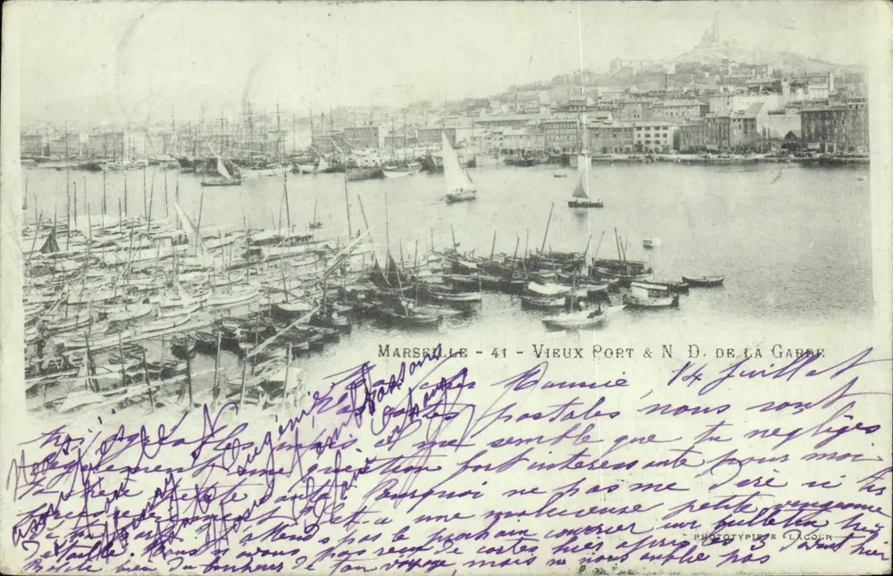 Marseille - Vieux Port & Notre-Dame de la Garde — Phototype LACOPR - Vorderseite