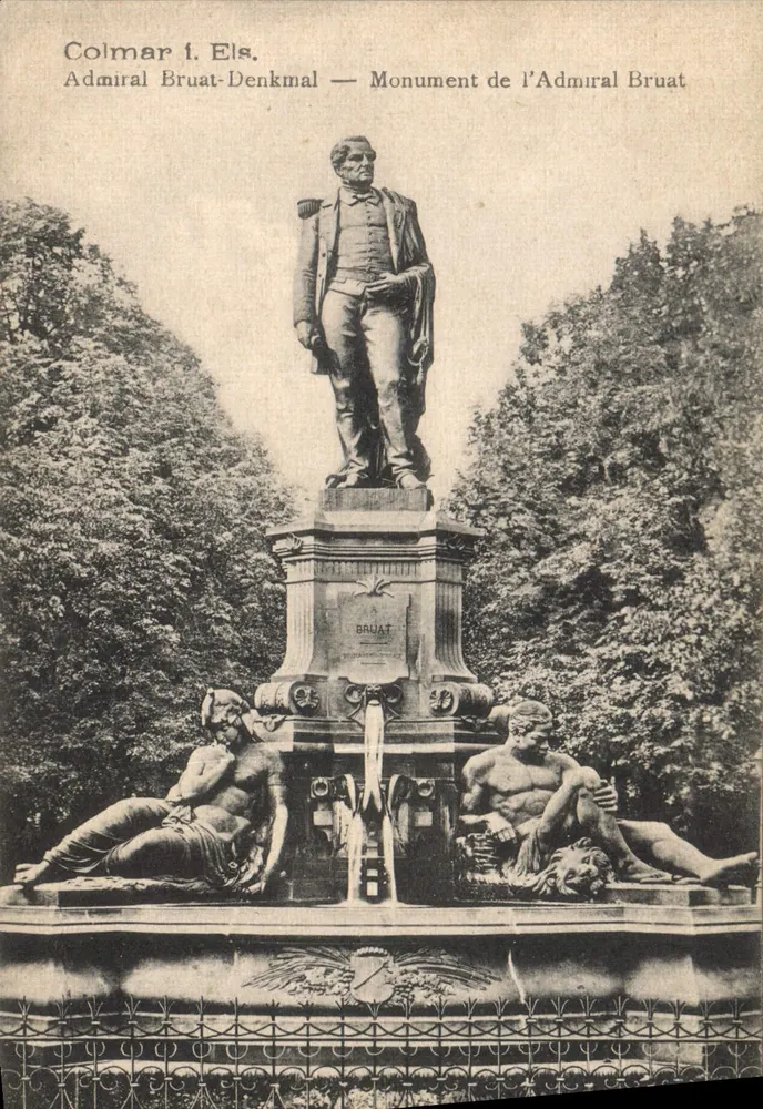 Colmar — Denkmal des Admirals Bruat — Verleger Colmar i. Els. - Vorderseite