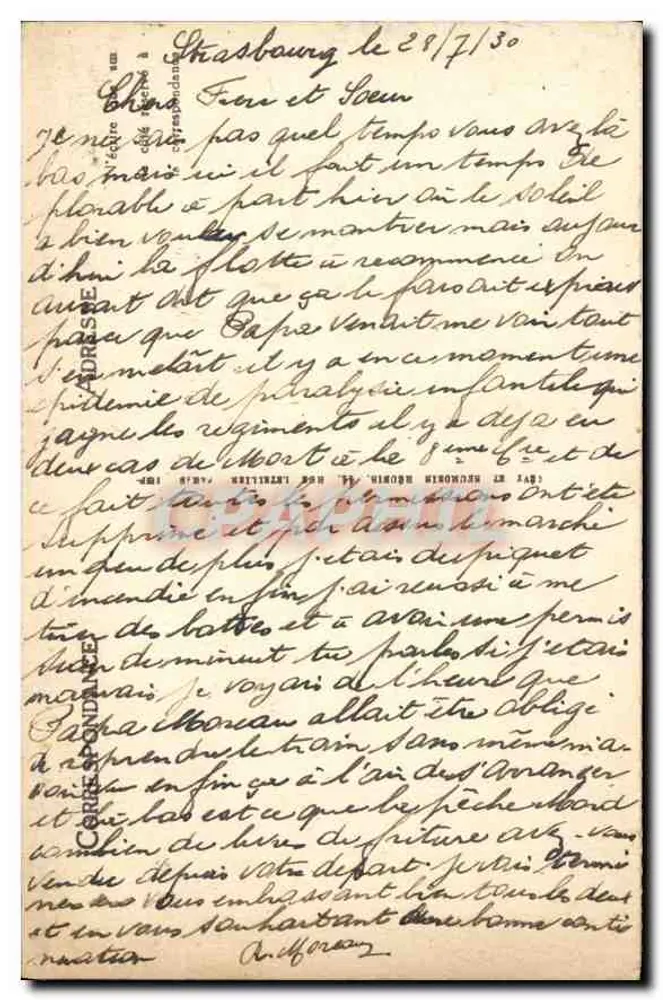 A Alsaciana — A Orangerie, Strasbourg — por Schultz — LL - Verso