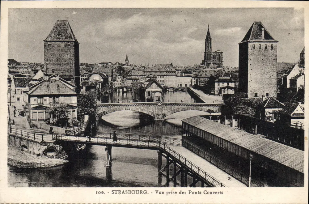 Straßburg — Ansicht vom Ponts Couverts — Karten 'La Cipoune', n°109 - Vorderseite
