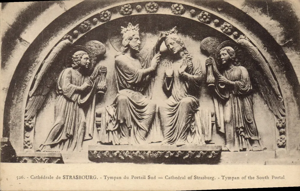 Kathedrale von STRASBOURG — Tympan des Südportals — Verlag Ch. Bergeret, n° 526 - Vorderseite