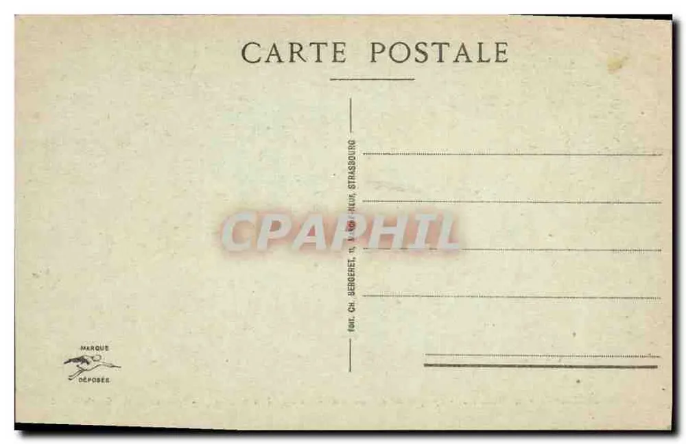 Kathedrale von STRASBOURG — Tympan des Südportals — Verlag Ch. Bergeret, n° 526 - Rückseite