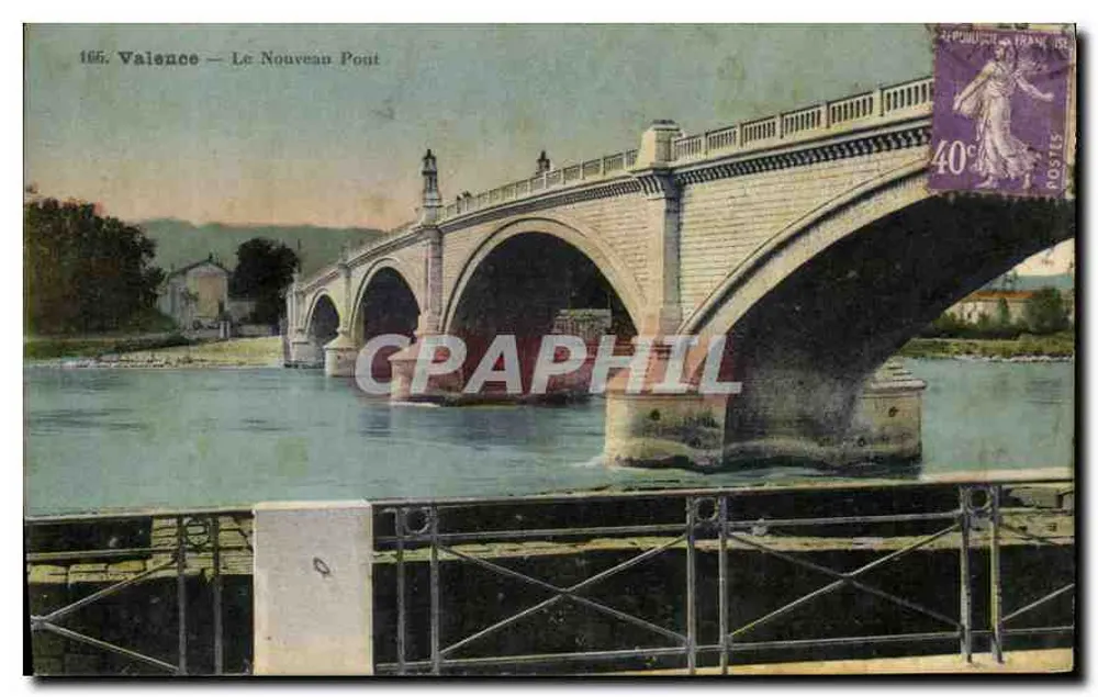 Valence — Het Nieuwe Brug — onbekende uitgever, serie n° 166 - Voorkant