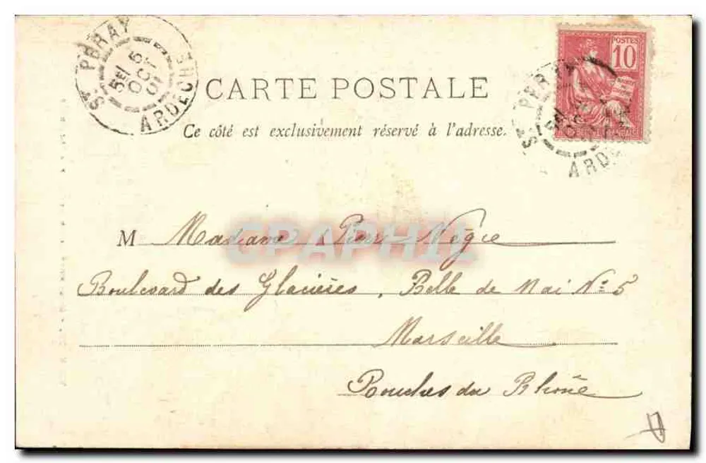 Valência — Monumento Louis Gallois por Isalbert — editor A. S. & C. (nº 880) - Verso